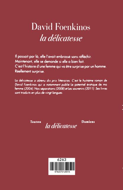 رمان فرانسوی La delicatesse